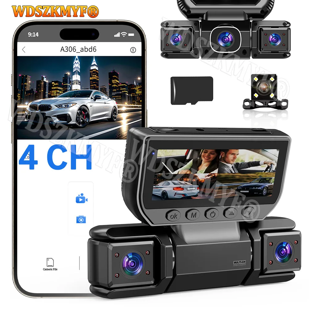 Dash Cam 360 Degree Panoramic - 4 Kamera 360 Grad Auto DVR