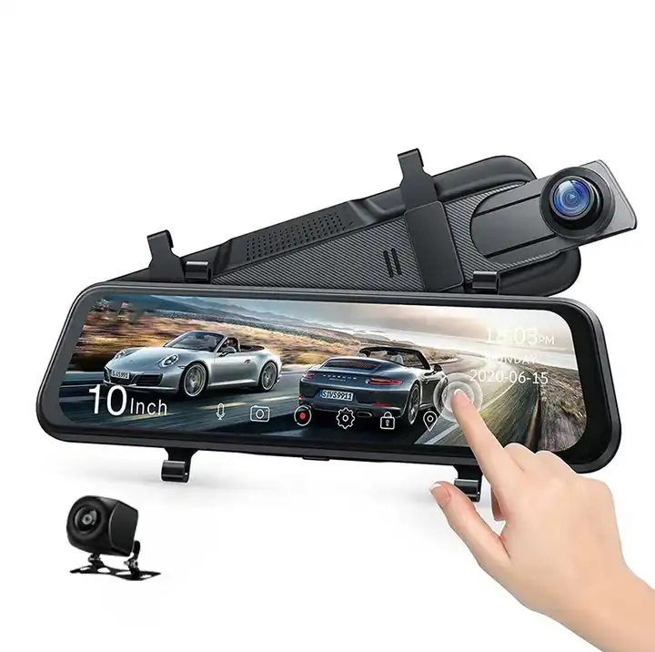 Dash Cam Mirror Backup Camera - 10'' Spiegel-Dashcam mit Nachtsicht, 1080P FHD,