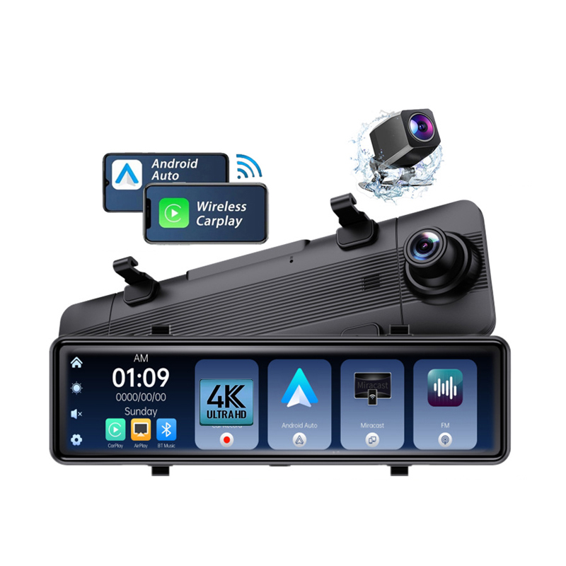 Dash Cam Rear View Mirror 12 Inch - 12 Zoll 4K HD Carplay Auto-Rückspiegel-Dashcam