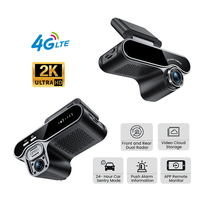 Dash Cam Night Vision Infrared - 2026 4G LTE Dashcam 2K Dual-Objektiv