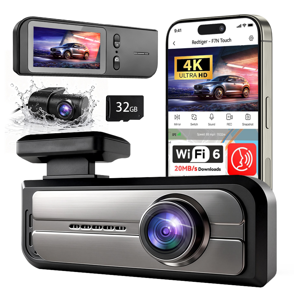 Dash Cam With Parking Monitor - Dual-Dashcam, 4K UHD Autokamera DVR, integriertes