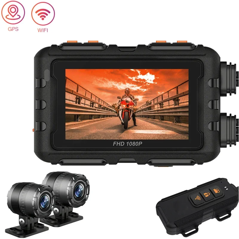 Dual Dash Cam With Gps Wifi - Mini WiFi Motorrad Dash Cam Dual