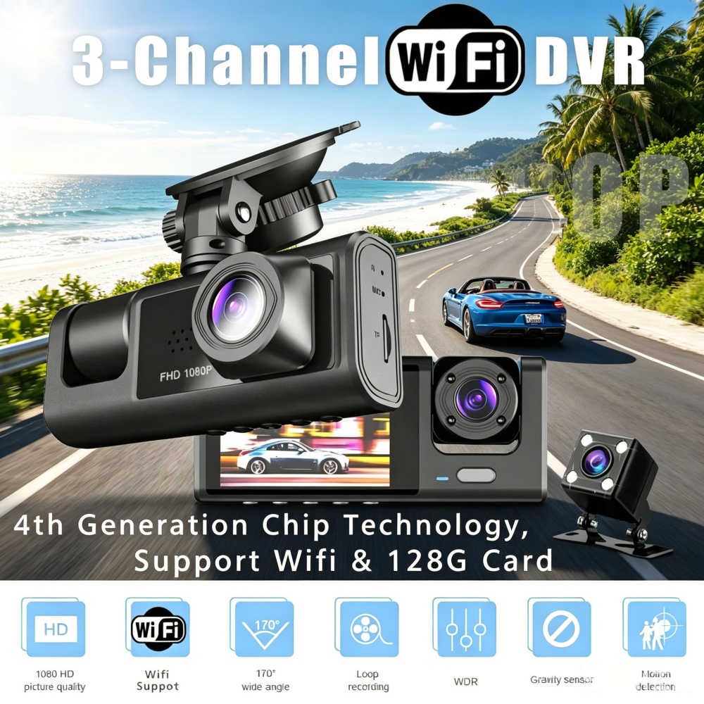 Dashcam 1080P Full HD WiFi Vor – Dash Cam 3 Channel 1080P Bewertung und Preis