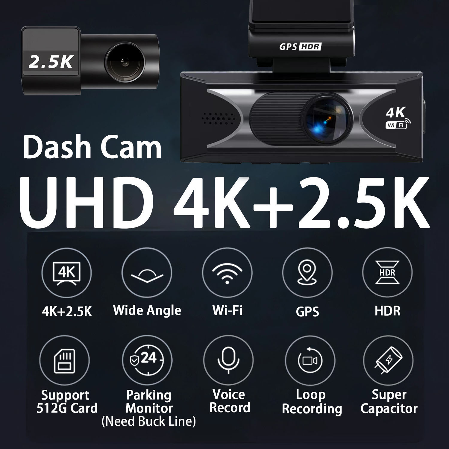 Dash Cam UHD3840*2160P 4K + 2, – Dash Cam 4K Sony Starvis Bewertung und Preis
