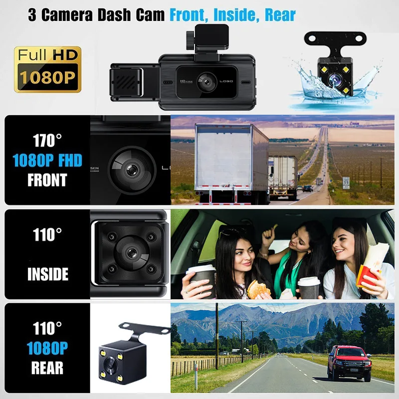 XZY Neue 3-Linsen-WiFi-HD-Auto – Dash Cam Night Vision Infrared Bewertung und Preis