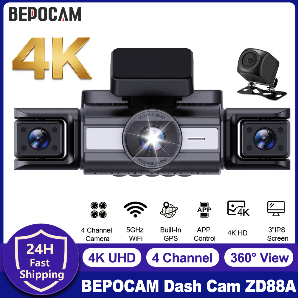 BEPOCAM 4-Kanal Dashcam 4K Fro – Dash Cam Front And Rear 4K Bewertung und Preis