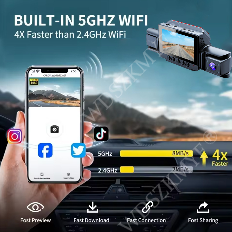 1080P HD DashCam für Autos 3/4 – Dash Cam 3 Channel 1080P Bewertung und Preis