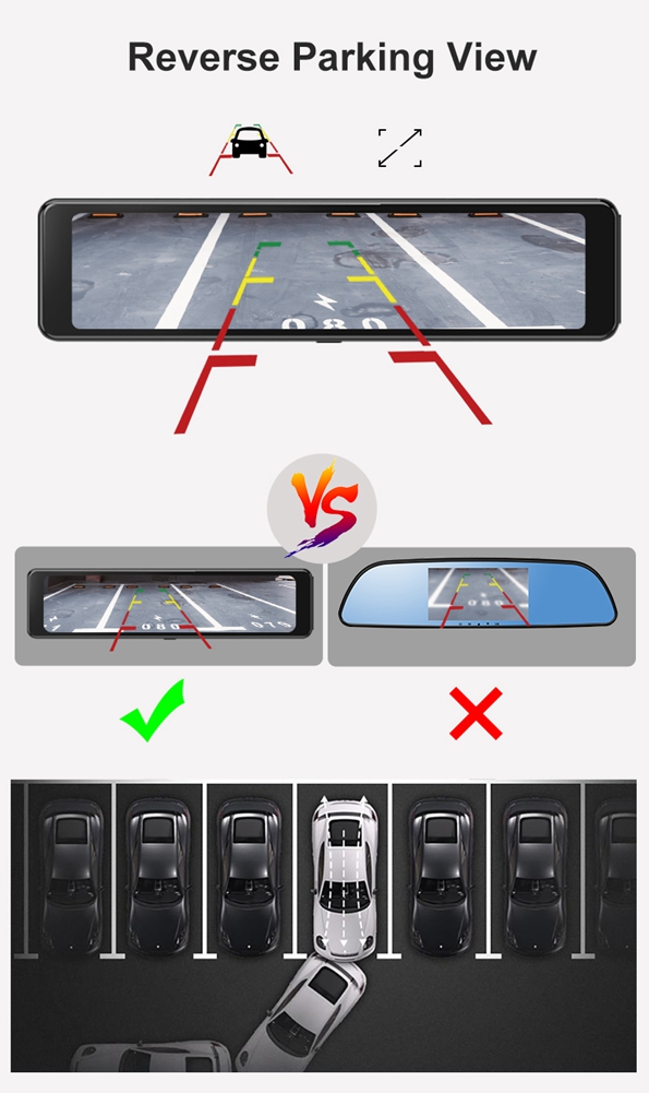 4K WLAN-Spiegel-Dashcam Rückfa – Dash Cam Mirror Backup Camera Bewertung und Preis