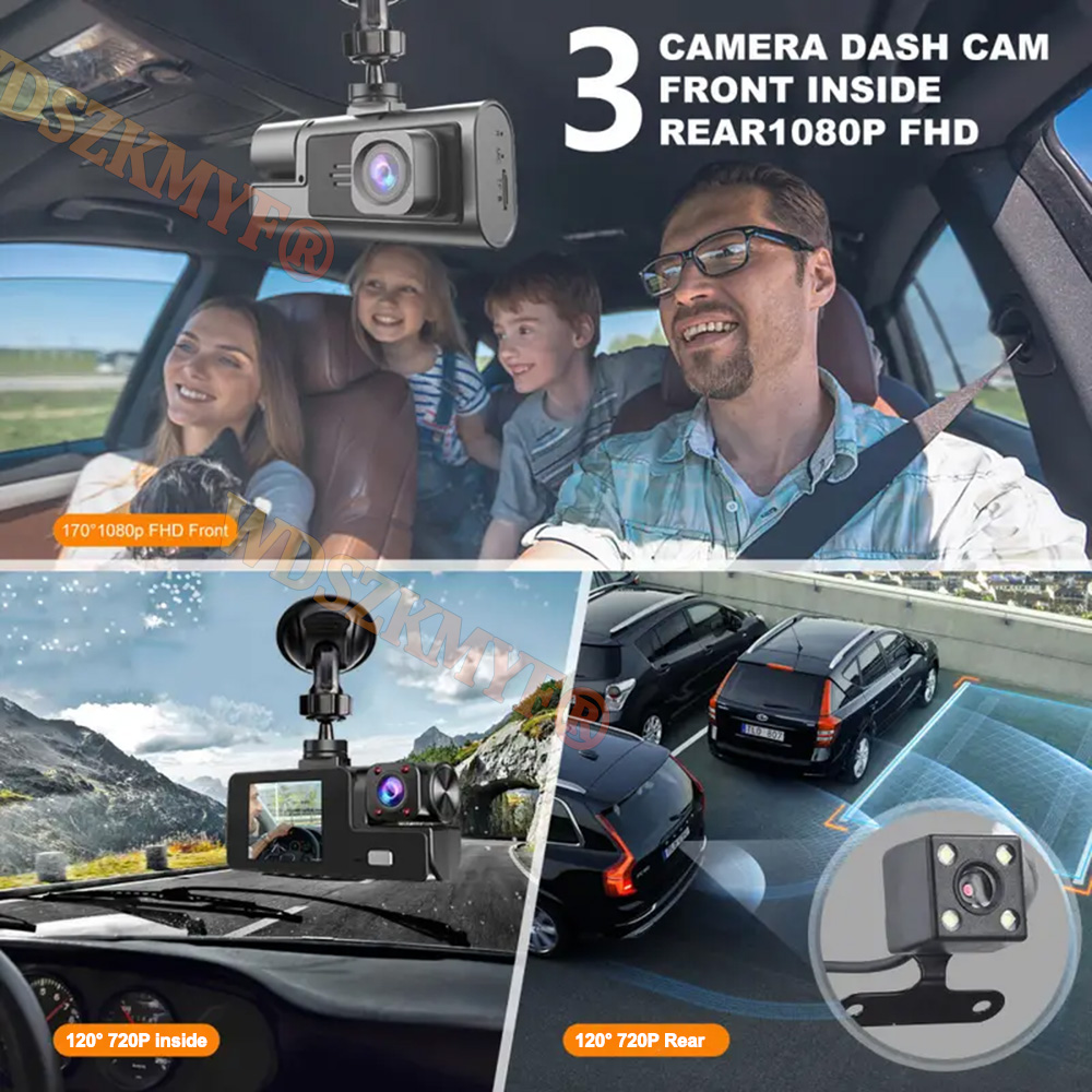 Neue 3-Kanal WIFI Auto-DVR Das – Dash Cam 3 Channel 1080P Bewertung und Preis