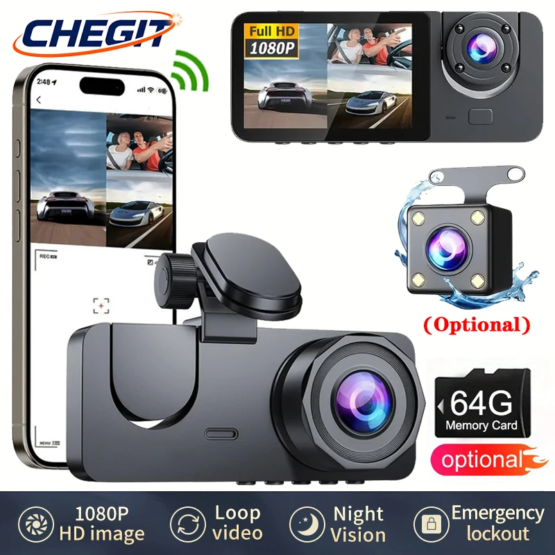 Auto-DVR, 2/3-Kanal-Dashcam fü – Dash Cam 3 Channel 1080P Bewertung und Preis