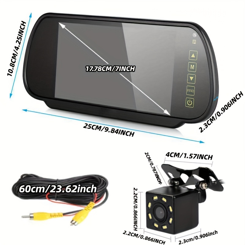 17,78 cm Spiegel-Backup-Rückfa – Dash Cam Mirror Backup Camera Bewertung und Preis