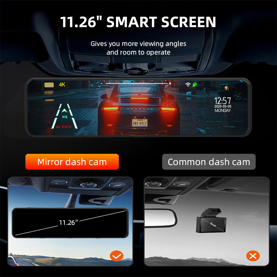 4K Rückspiegel Auto DVR Record – Dash Cam Rear View Mirror 12 Inch Bewertung und Preis