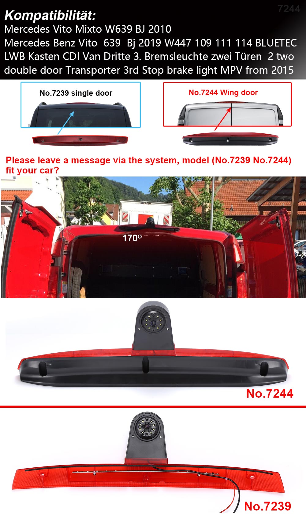 Für Mercedes Benz Vito Mixto W – Dash Cam Mirror Backup Camera Bewertung und Preis