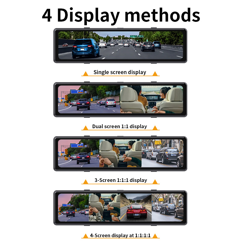 12 Zoll Auto DVR Dashcam 4-Kan – Dash Cam Rear View Mirror 12 Inch Bewertung und Preis