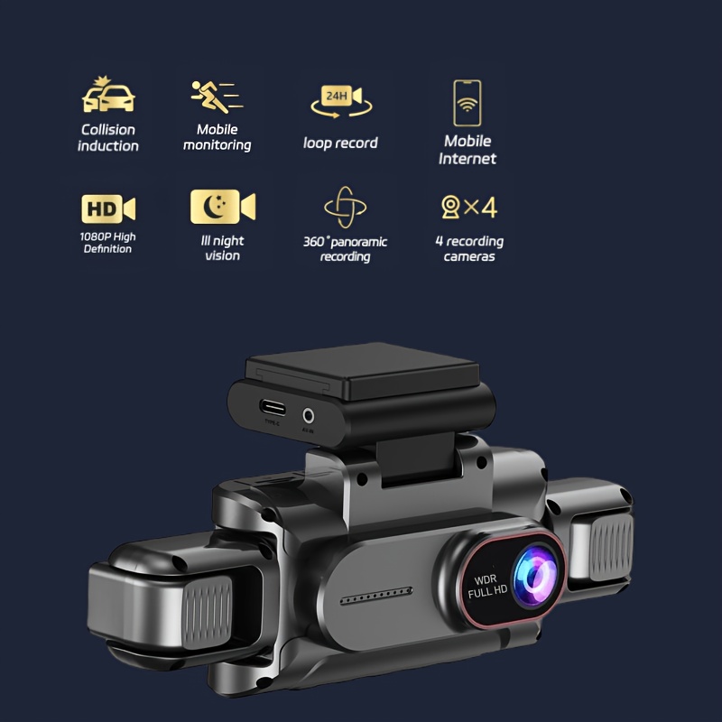 3-4-Kanal WLAN-Dashcam, 1080P  – Dash Cam 3 Channel 1080P Bewertung und Preis