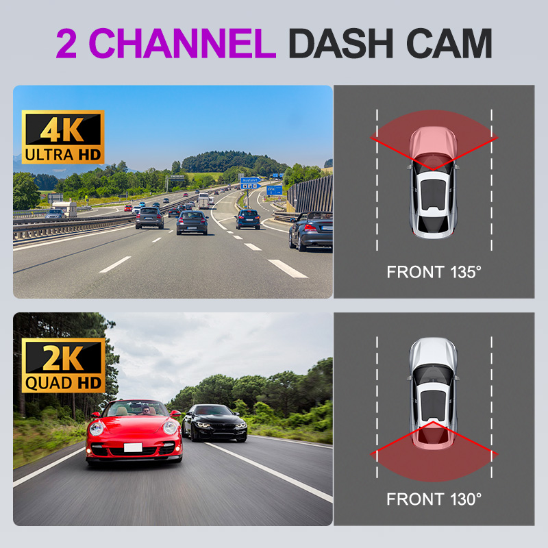 4K 2K Dual-Objektiv UHD WLAN D – Dash Cam 2K Dual Lens Bewertung und Preis