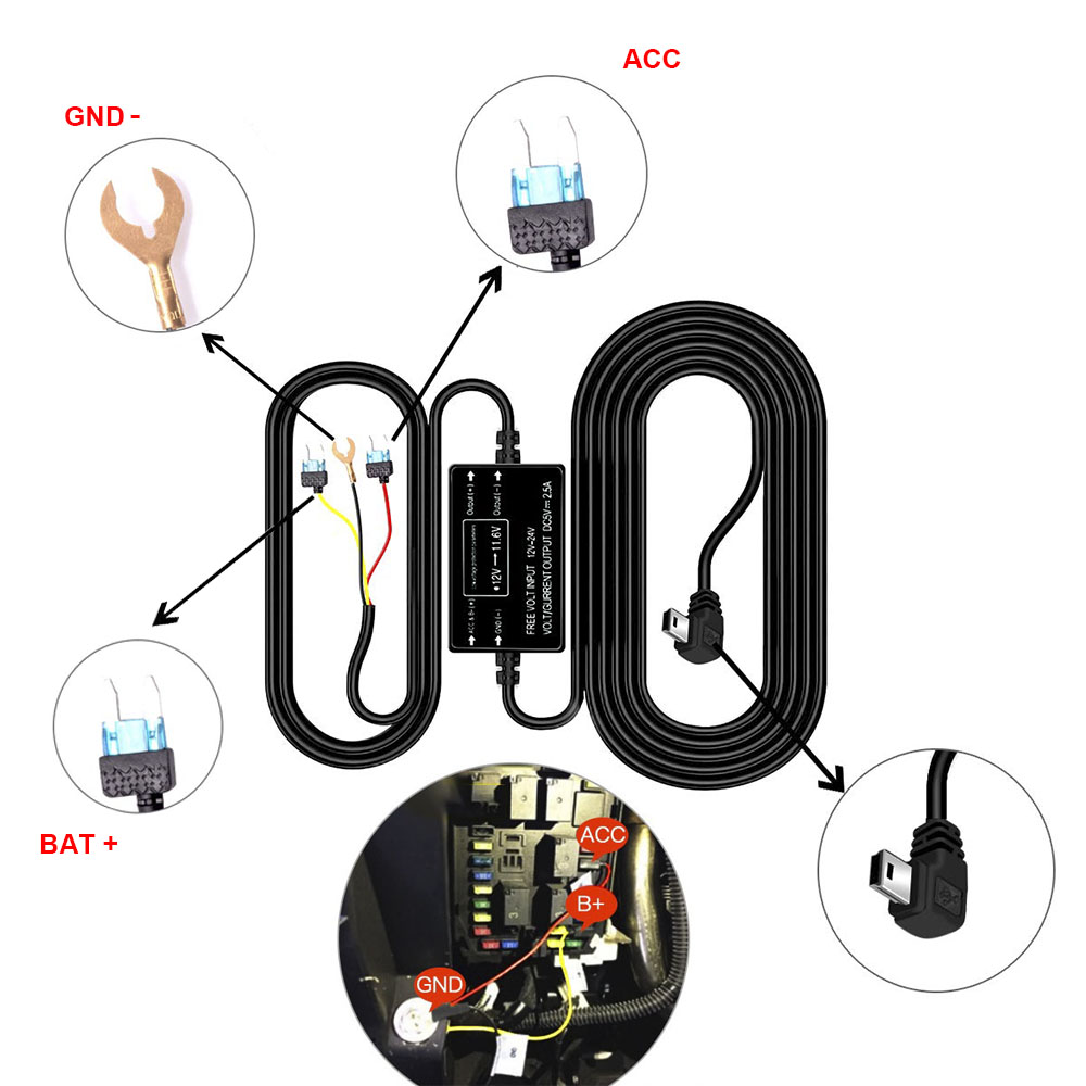 HGDO Dashcam-Hardwire-Kit, Min – Dash Cam With Parking Monitor Bewertung und Preis
