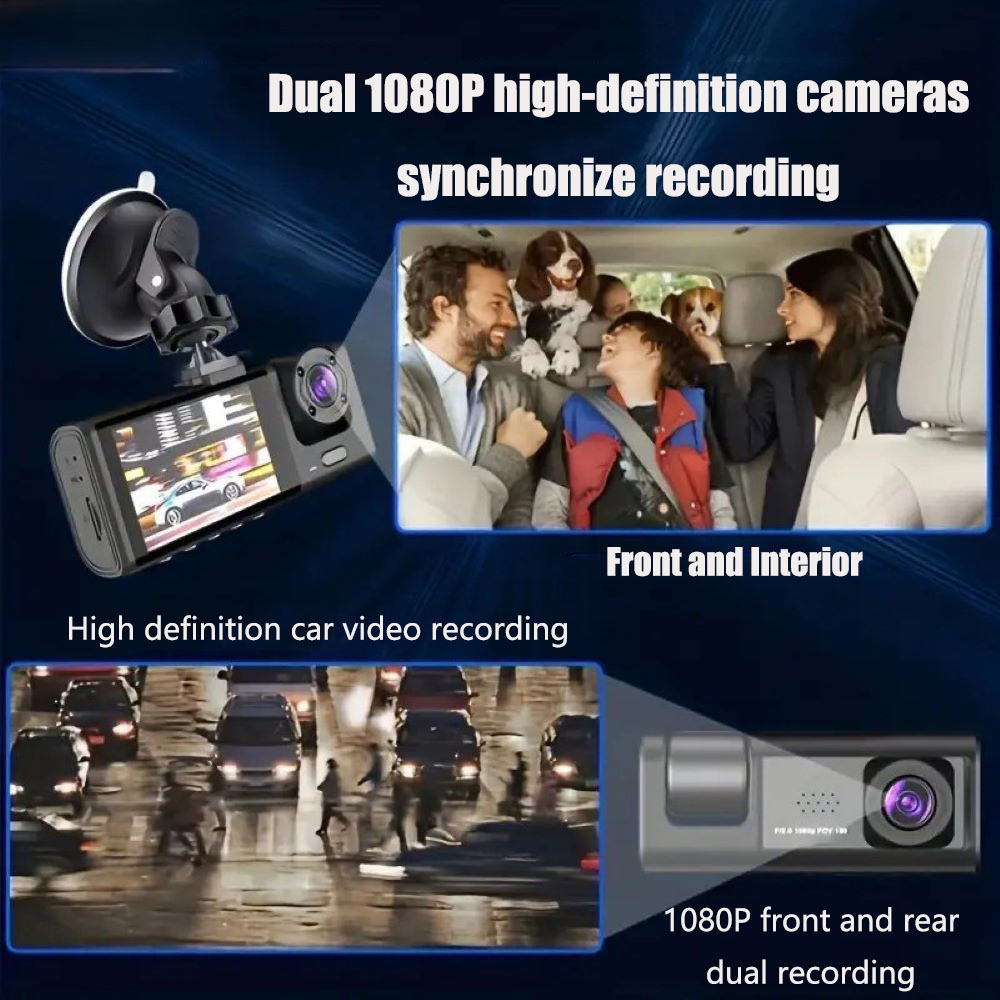 Fahrzeug-Recorder Auto-Dashcam – Dash Cam 3 Channel 1080P Bewertung und Preis