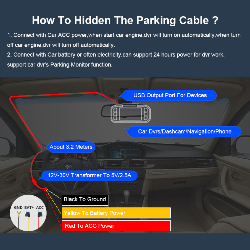 Yangood 3,5 Meter Buck Line fü – Dash Cam Hardwire Kit Bewertung und Preis