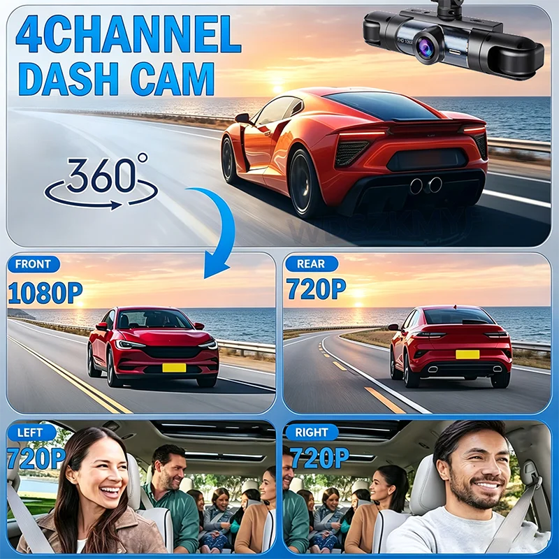 3/4-Kanal FHD 1080P Auto-Dashc – Dash Cam 3 Channel 1080P Bewertung und Preis