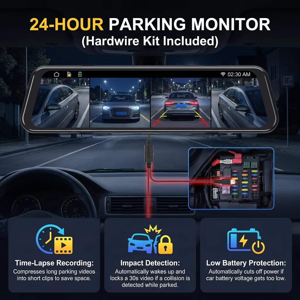 EKLEVA 12 Zoll 4K Super HD Rüc – Dash Cam Rear View Mirror 12 Inch Bewertung und Preis
