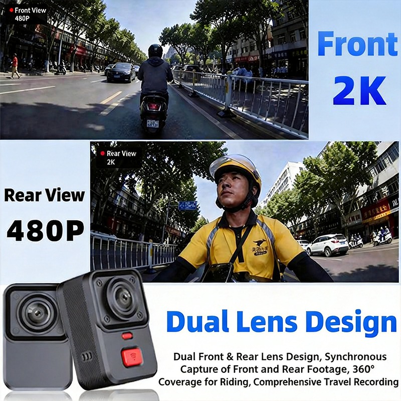 Dual-Lens Dashcam für Motorräd – Dash Cam 2K Dual Lens Bewertung und Preis