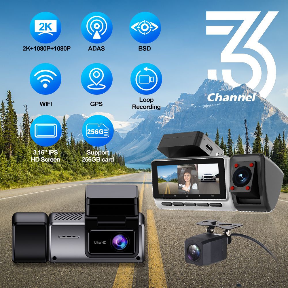 Neue grenzüberschreitende 2K-D – Dash Cam 360 Degree Panoramic Bewertung und Preis