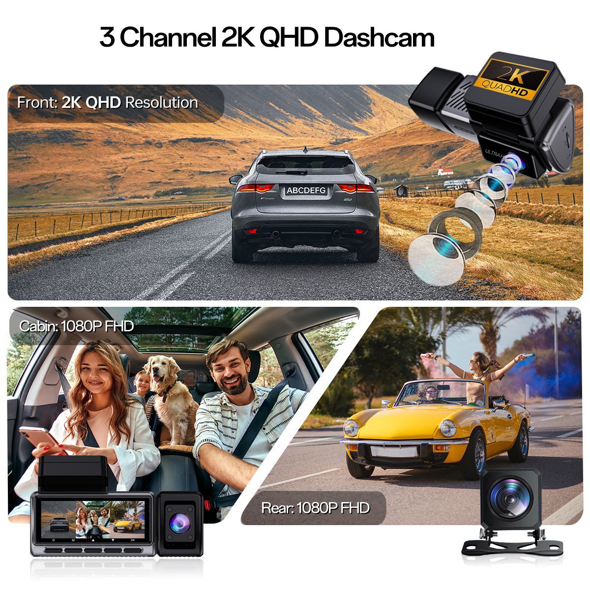 Neue grenzüberschreitende 2K-D – Dash Cam 360 Degree Panoramic Bewertung und Preis