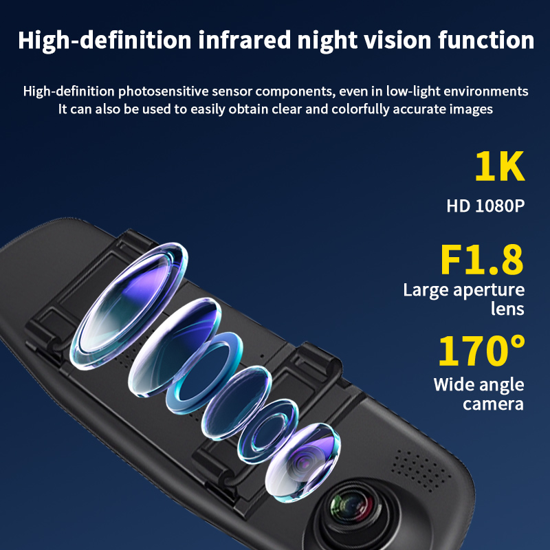 Auto-Dashcam mit 4,5-Zoll-Spie – Dash Cam 3 Channel 1080P Bewertung und Preis