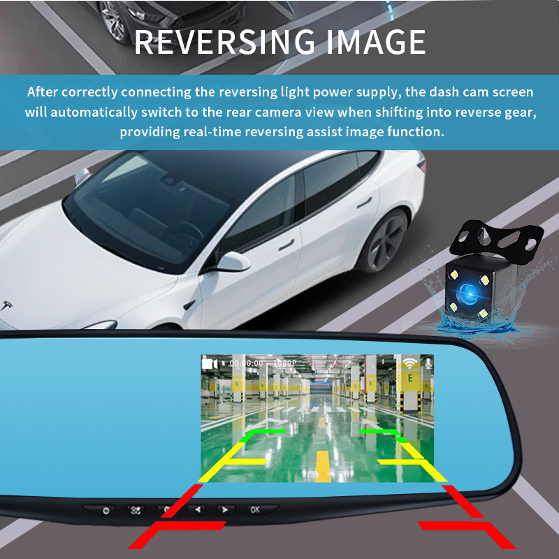 Auto-Dashcam mit 4,5-Zoll-Spie – Dash Cam 3 Channel 1080P Bewertung und Preis