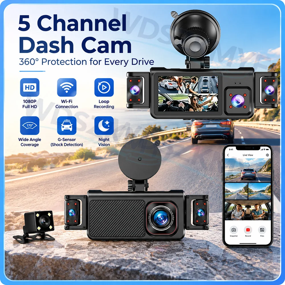 5-Kamera 360-Grad-Auto-DVR 108 – Dash Cam 360 Degree Panoramic Bewertung und Preis