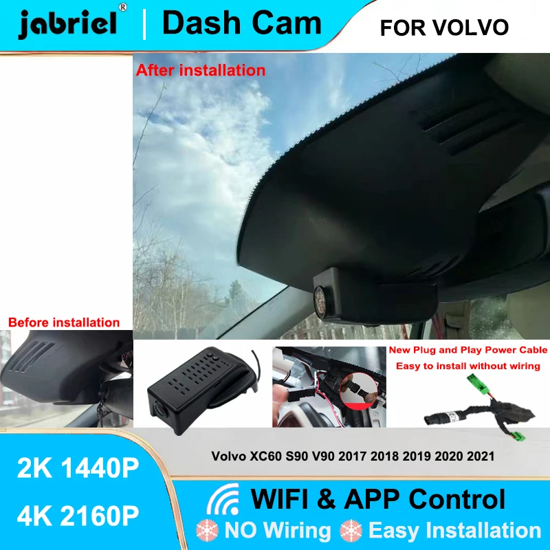 Jabriel für Volvo XC60 S90 V90 – Dash Cam Front And Rear 4K Bewertung und Preis