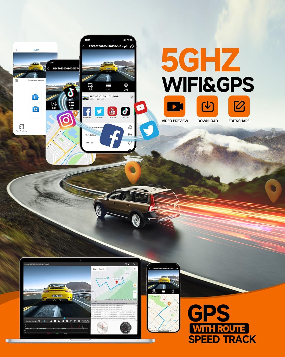 360 ° Panorama-Dashcam, 4 Kanä – Dash Cam Night Vision Infrared Bewertung und Preis